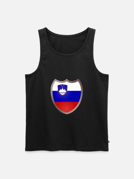 Slovenia (coat of arms) - Men's Premium Organic Tank Top - black