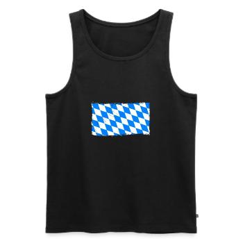 Bayern Flagge Used Look Bayerische Fahne Vintage - Débardeur bio Premium Homme - noir - Devant - Michal (187cm)