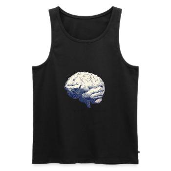 Non neurotypical - Männer Premium Bio Tank Top - Schwarz - Vorne - Michal (187cm)