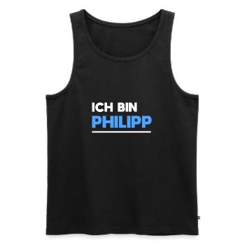 Philipp Name Spruch für stolze Philipps - Männer Premium Bio Tank Top - Schwarz - Vorne - AI Model Male 178 light (178cm)