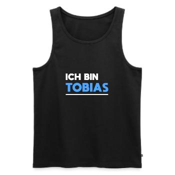 Tobias Name Spruch für stolze Tobias - Männer Premium Bio Tank Top - Schwarz - Vorne - Michal (187cm)