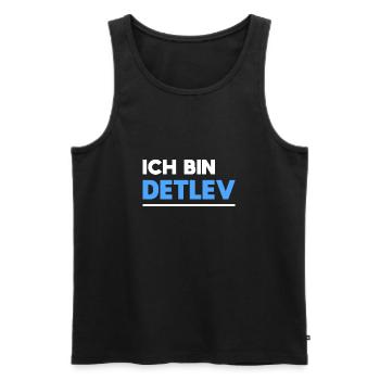 Detlev Name Spruch für stolze Detlevs - Männer Premium Bio Tank Top - Schwarz - Vorne - Michal (187cm)