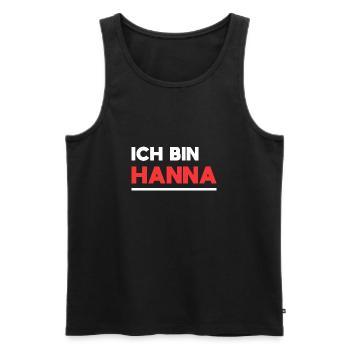 Hanna Name Spruch für stolze Hannas - Männer Premium Bio Tank Top - Schwarz - Vorne - Michal (187cm)