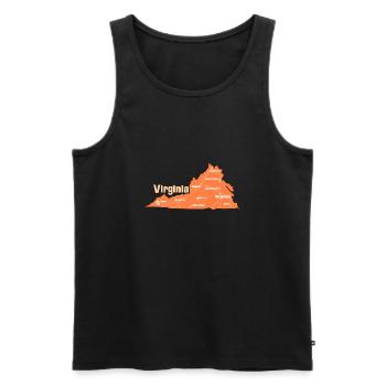 Sehenswürdigkeiten Virginia für stolze Virginianer - Männer Premium Bio Tank Top - Schwarz - Vorne - Michal (187cm)