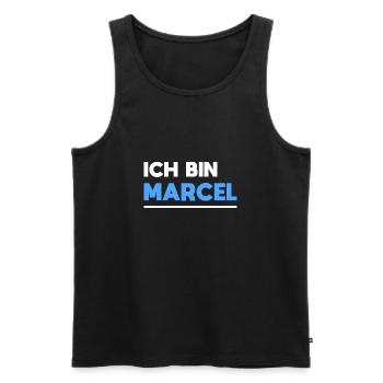Marcel Name Spruch für stolze Marcels - Männer Premium Bio Tank Top - Schwarz - Vorne - Michal (187cm)