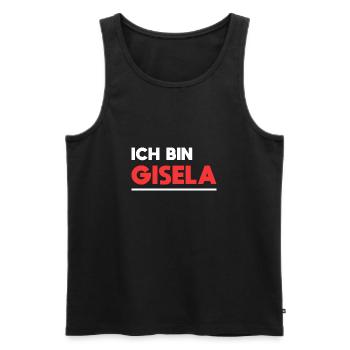 Gisela Name Spruch für stolze Giselas - Männer Premium Bio Tank Top - Schwarz - Vorne - Michal (187cm)