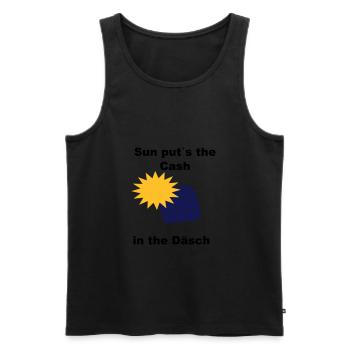 Solar - Männer Premium Bio Tank Top - Schwarz - Vorne - AI Model Male 178 light (178cm)