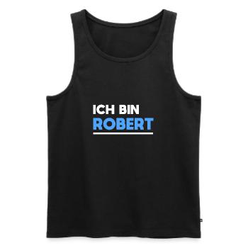 Robert Name Spruch für stolze Roberts - Männer Premium Bio Tank Top - Schwarz - Vorne - AI Model Male 178 light (178cm)