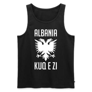 Albania Eagle Albanian Saying Gift - Men's Premium Organic Tank Top - black - Front - Michal (187cm)