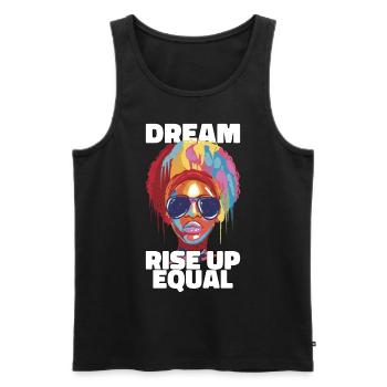 black history month Afro American Gift - Men's Premium Organic Tank Top - black - Front - Michal (187cm)