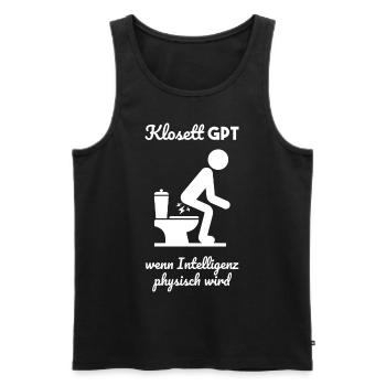 Klo GPT Klosett Geschenk - Männer Premium Bio Tank Top - Schwarz - Vorne - Michal (187cm)