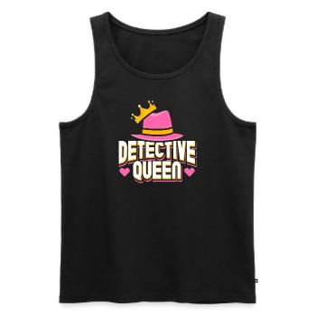 Detektivin Königin - Männer Premium Bio Tank Top - Schwarz - Vorne - Michal (187cm)