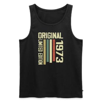Retro 1973 Geschenk 51. Geburtstag Jahrgang 1973 - Männer Premium Bio Tank Top - Schwarz - Vorne - Michal (187cm)