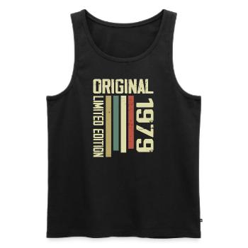 Retro 1979 45th Anniversary Gift Vintage 1979 - Men's Premium Organic Tank Top - black - Front - Michal (187cm)