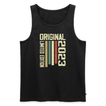 Retro 2023 Geschenk zum 1. Jahrestag Jahrgang 1995 - Männer Premium Bio Tank Top - Schwarz - Vorne - Michal (187cm)