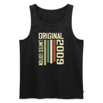 Retro 2009 Vintage 1995 15th Anniversary Gift - Men's Premium Organic Tank Top - black - Front - Michal (187cm)