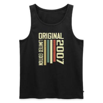 Retro 2007 Vintage Geschenk zum 17. Jahrestag 1995 - Männer Premium Bio Tank Top - Schwarz - Vorne - AI Model Male 178 light (178cm)