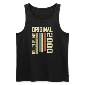 Retro 2000 Vintage 24th Anniversary Gift 1995 - Men's Premium Organic Tank Top - black - Front - Michal (187cm)