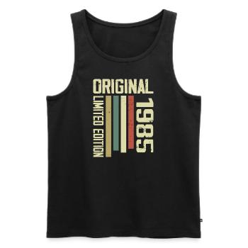 Retro 1985 39th Anniversary Gift Vintage 1985 - Men's Premium Organic Tank Top - black - Front - Michal (187cm)