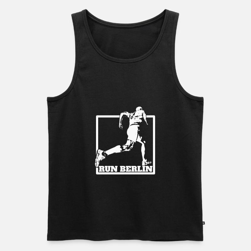 Läufer - Männer Premium Bio Tank Top - Schwarz
