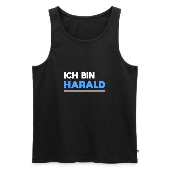Harald Name Spruch für stolze Haralds - Männer Premium Bio Tank Top - Schwarz - Vorne - Michal (187cm)