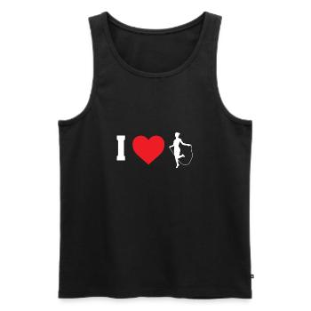 I Love Design für Frauen Rope Jumper - Männer Premium Bio Tank Top - Schwarz - Vorne - Michal (187cm)