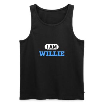 Willie Name Saying für stolze Willies - Männer Premium Bio Tank Top - Schwarz - Vorne - AI Model Male 178 light (178cm)