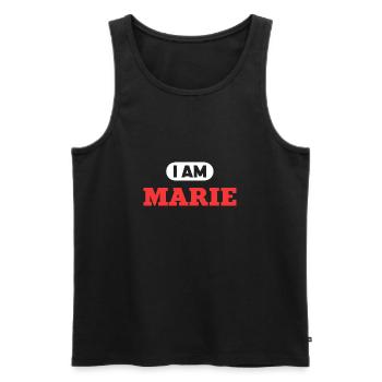 Marie Name Spruch für stolze Maries - Männer Premium Bio Tank Top - Schwarz - Vorne - Michal (187cm)