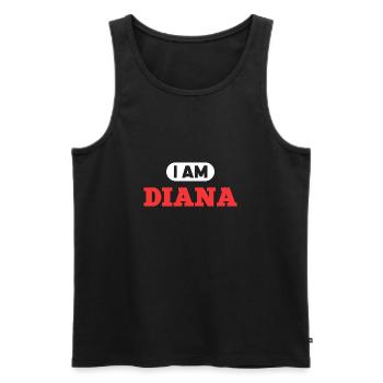 Diana Name Spruch für stolze Dianas - Männer Premium Bio Tank Top - Schwarz - Vorne - Michal (187cm)