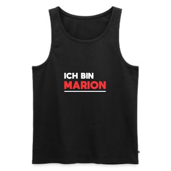 Marion Name Spruch für stolze Marions - Männer Premium Bio Tank Top - Schwarz - Vorne - Michal (187cm)