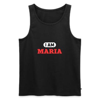 Maria Name Spruch für stolze Marias - Männer Premium Bio Tank Top - Schwarz - Vorne - Michal (187cm)