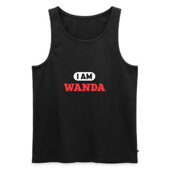 Wanda Name Spruch für stolze Wandas - Männer Premium Bio Tank Top - Schwarz - Vorne - Michal (187cm)