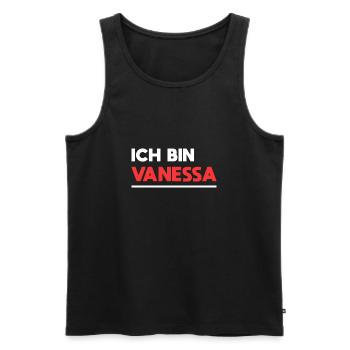 Vanessa Name Spruch für stolze Vanessas - Männer Premium Bio Tank Top - Schwarz - Vorne - Michal (187cm)