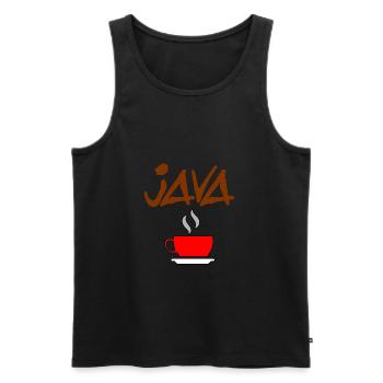 café java - Débardeur bio Premium Homme - noir - Devant - Michal (187cm)
