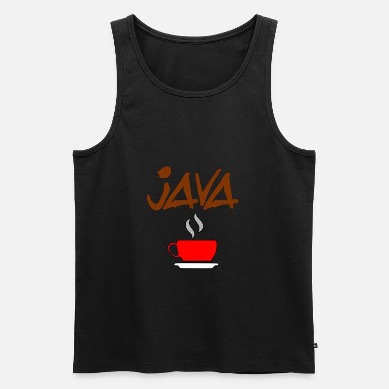 java coffee - Men's Premium Organic Tank Top - black