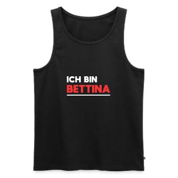 Bettina Name Spruch für stolze Bettinas - Männer Premium Bio Tank Top - Schwarz - Vorne - Michal (187cm)