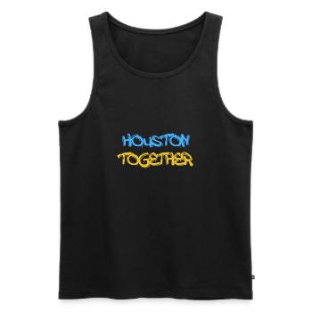 Houston Together Design pour les fiers résidents de Houston - Débardeur bio Premium Homme - noir - Devant - AI Model Male 178 light (178cm)