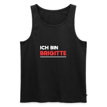 Brigitte Name Spruch für stolze Brigittes - Männer Premium Bio Tank Top - Schwarz - Vorne - Michal (187cm)