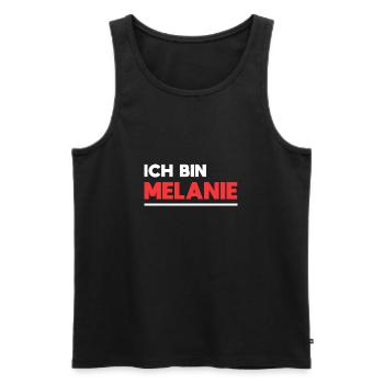 Melanie Name Spruch für stolze Melanies - Männer Premium Bio Tank Top - Schwarz - Vorne - AI Model Male 178 light (178cm)