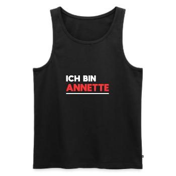 Annette Name Spruch für stolze Annettes - Männer Premium Bio Tank Top - Schwarz - Vorne - Michal (187cm)