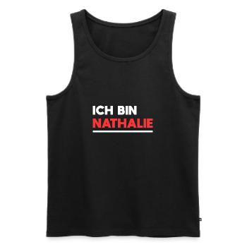 Nathalie Name Spruch für stolze Nathalies - Männer Premium Bio Tank Top - Schwarz - Vorne - Michal (187cm)