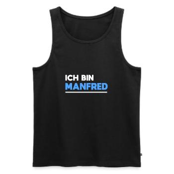 Manfred Name Spruch für stolze Manfreds - Männer Premium Bio Tank Top - Schwarz - Vorne - Michal (187cm)