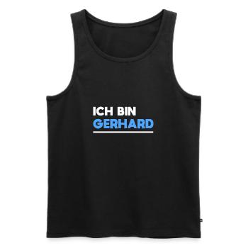 Gerhard Name Spruch für stolze Gerhards - Männer Premium Bio Tank Top - Schwarz - Vorne - Michal (187cm)