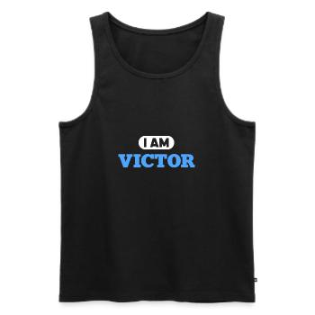 Victor Name Spruch für stolze Sieger - Männer Premium Bio Tank Top - Schwarz - Vorne - AI Model Male 178 light (178cm)