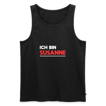 Susanne Name Spruch für stolze Susannes - Männer Premium Bio Tank Top - Schwarz - Vorne - Michal (187cm)