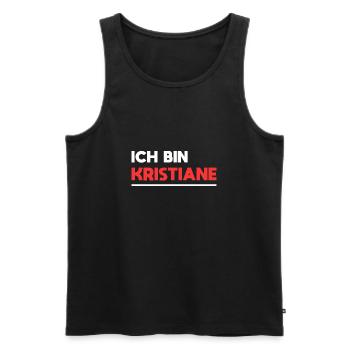 Kristiane Name Spruch für stolze Kristianes - Männer Premium Bio Tank Top - Schwarz - Vorne - Michal (187cm)