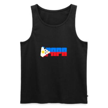 Papa Design für stolze Pinoys - Männer Premium Bio Tank Top - Schwarz - Vorne - Michal (187cm)
