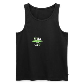 klug wars nicht aber geil geschenk idee spruch - Männer Premium Bio Tank Top - Schwarz - Vorne - AI Model Male 178 light (178cm)