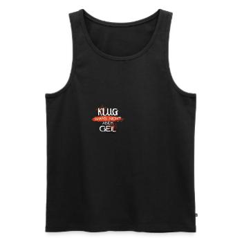 klug wars nicht aber geil geschenk idee spruch - Männer Premium Bio Tank Top - Schwarz - Vorne - AI Model Male 178 light (178cm)