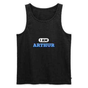 Arthur Name Spruch für stolze Arthurs - Männer Premium Bio Tank Top - Schwarz - Vorne - AI Model Male 178 light (178cm)